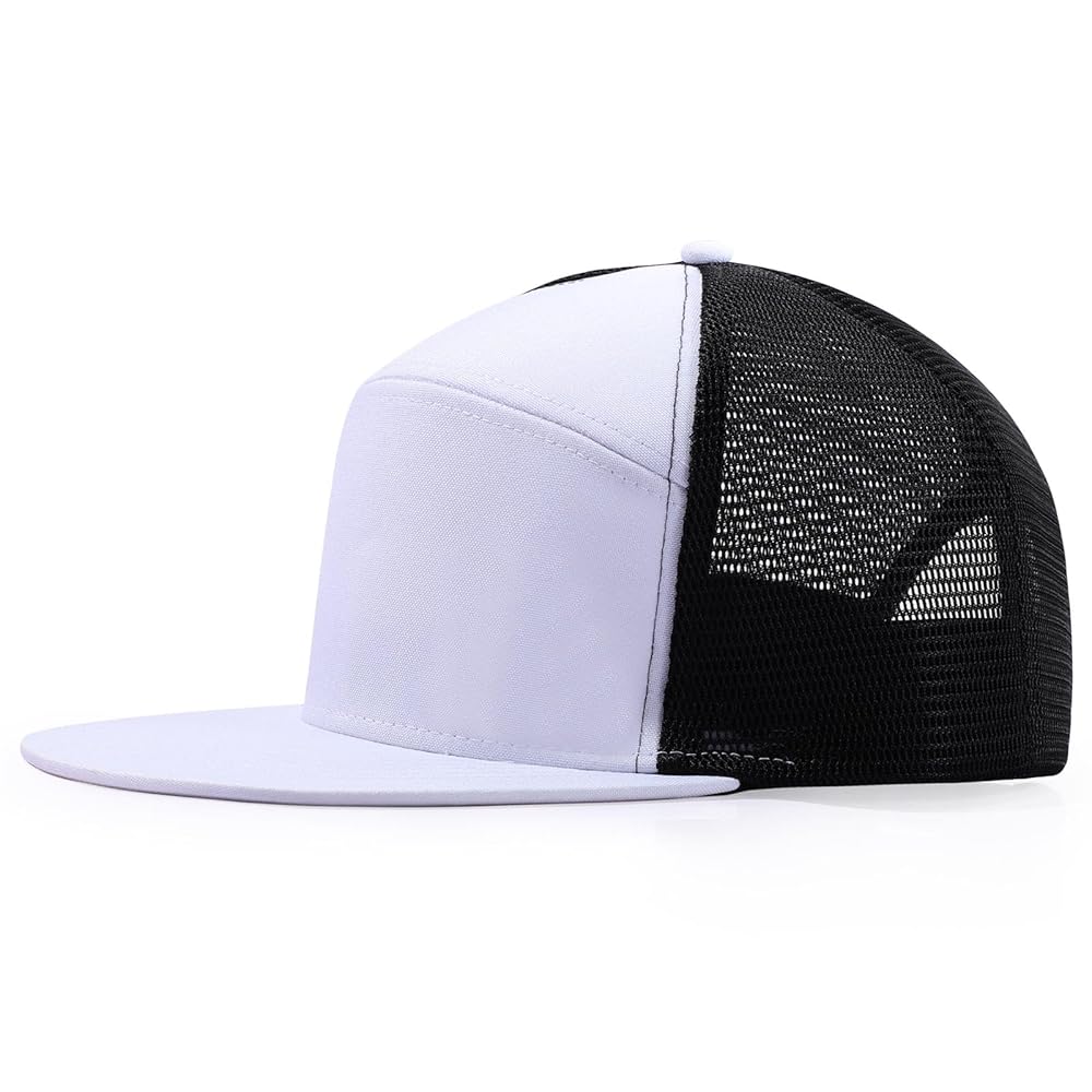 Oversize XXL Blank Flatbill Mesh Snapback Cap Extra Large 6
